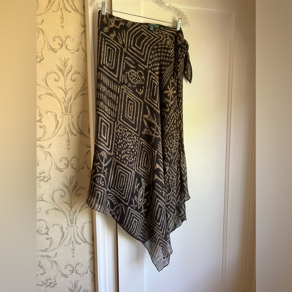 Ralph Lauren silk mid length skirt